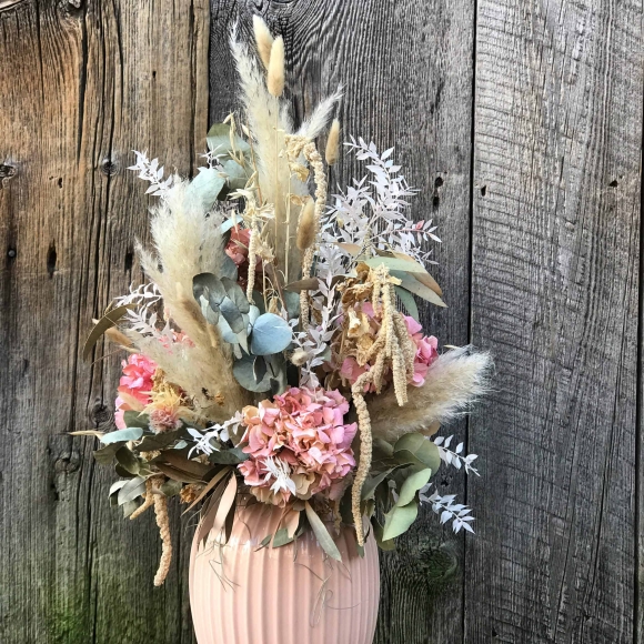 Dried Hydrangea in a vase