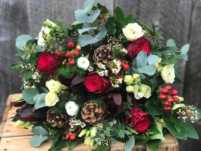 Red & White Festive Bouquet