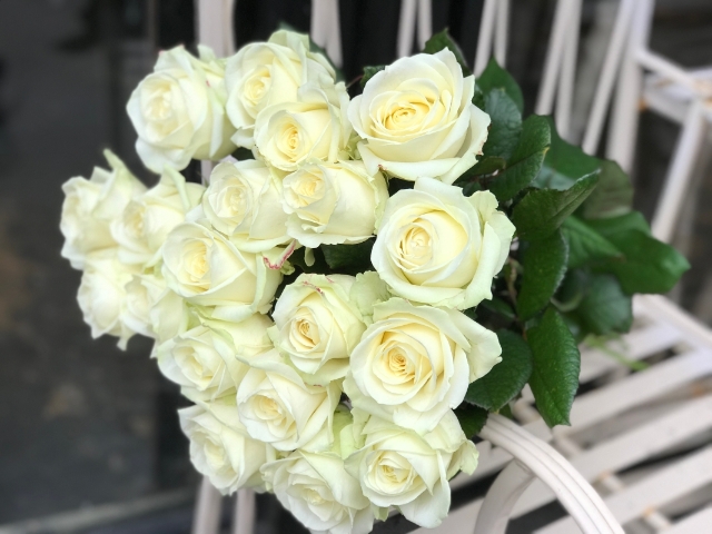 Luxury White Roses